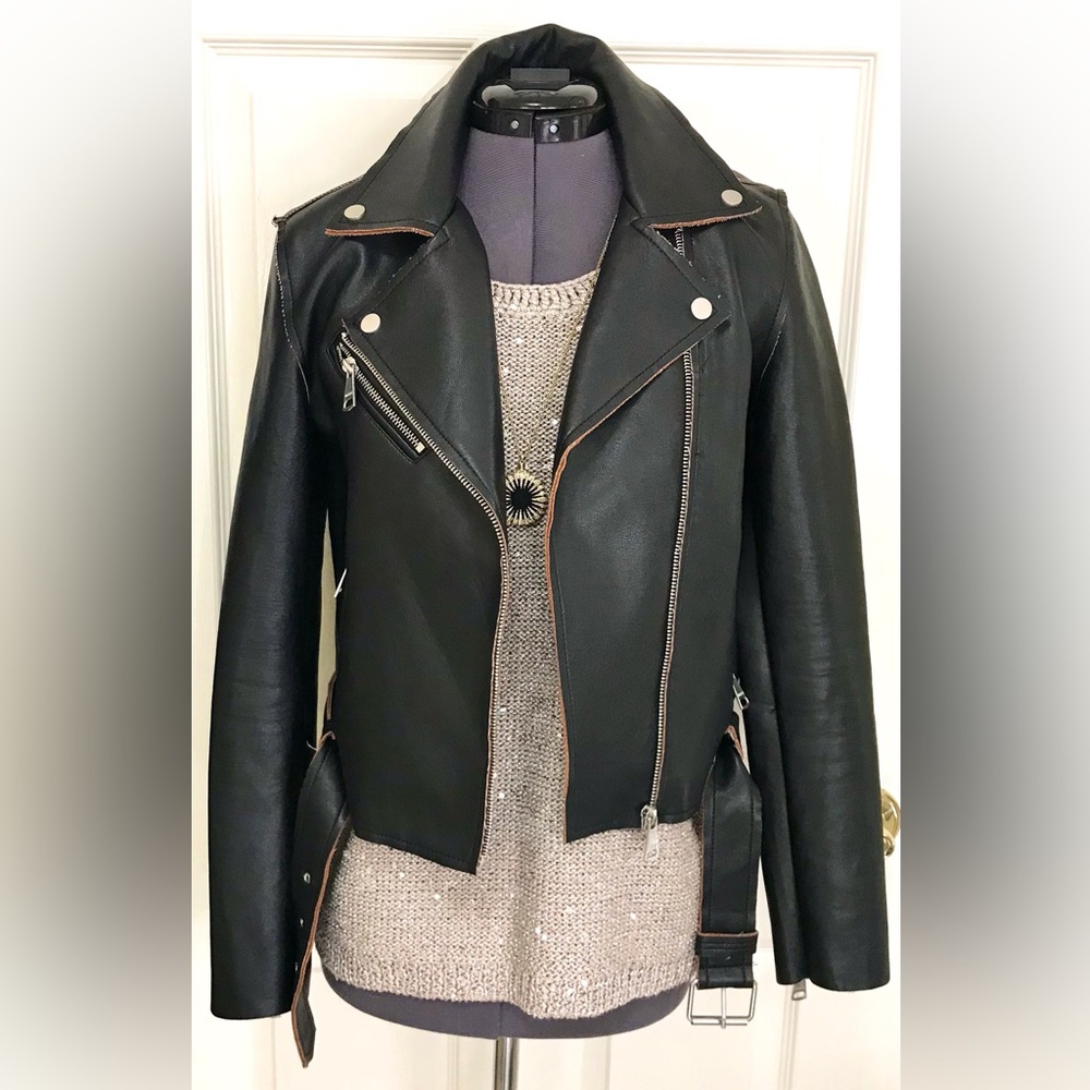 Vigoss Vegan Leather Moto Jacket